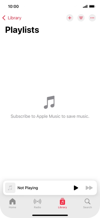 Press the new playlist icon. Press the new playlist icon.