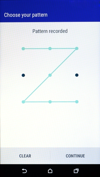 Slide your finger across the screen to connect at least four points and press CONTINUE.