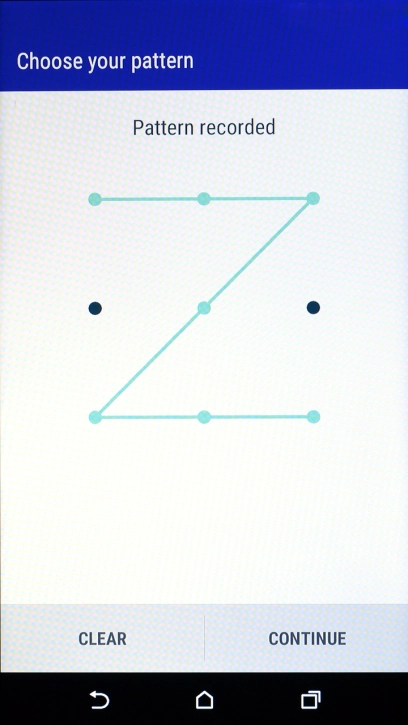 Slide your finger across the screen to connect at least four points and press CONTINUE.