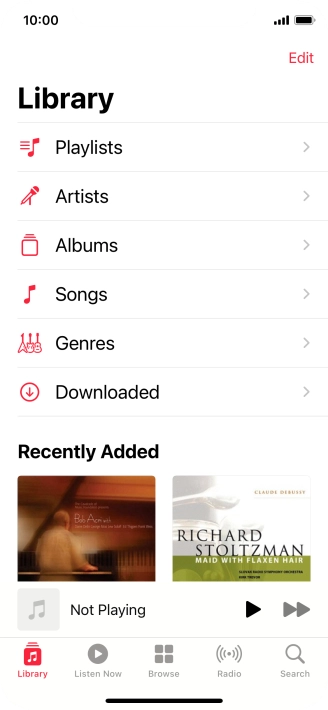 Press Playlists.