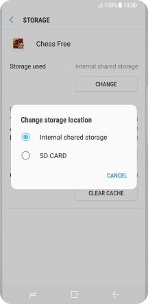 Press the name of the memory card. Press the name of the memory card.