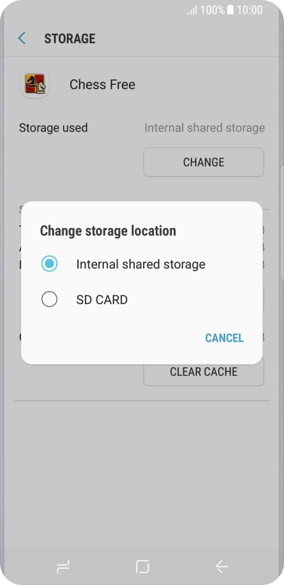Press the name of the memory card. Press the name of the memory card.