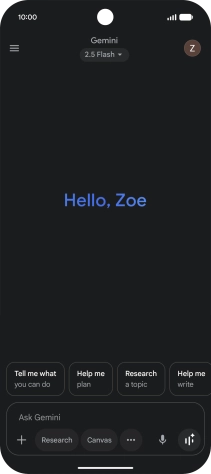 Press the profile icon.