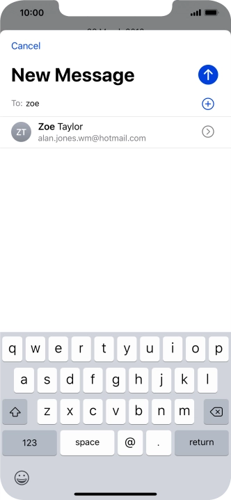 Press the required contact. Press the required contact.