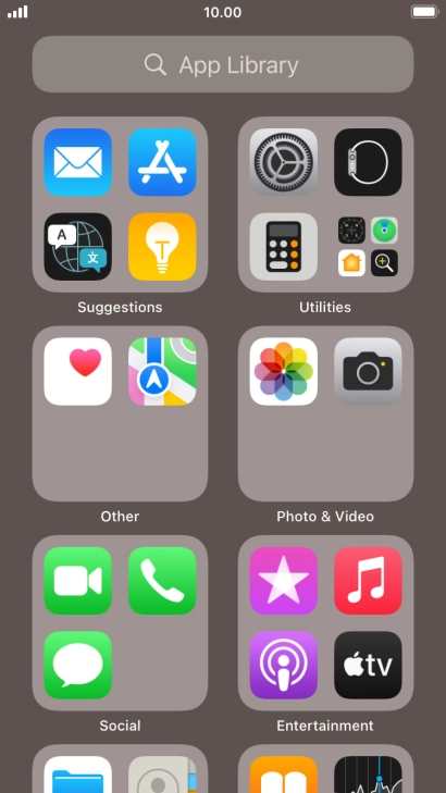 Press the required app.