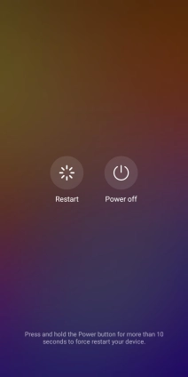 Press Power off. Press Power off.