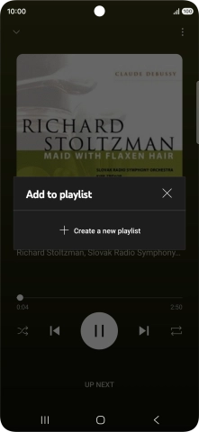Press Create a new playlist. Press Create a new playlist.