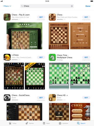 Press the required app. Press the required app.