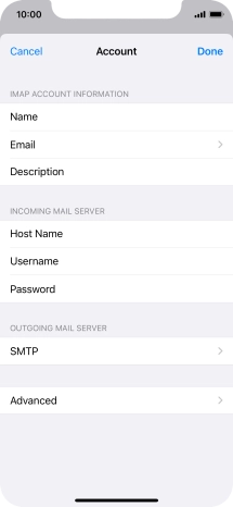 Press SMTP.