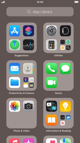 Press the required app.