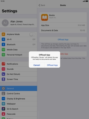 Press Offload App.