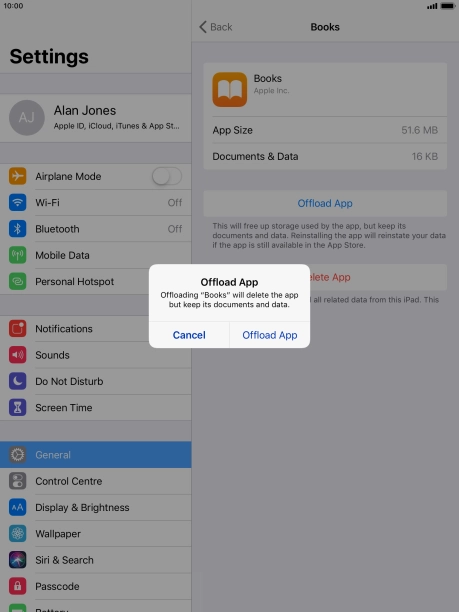 Press Offload App.