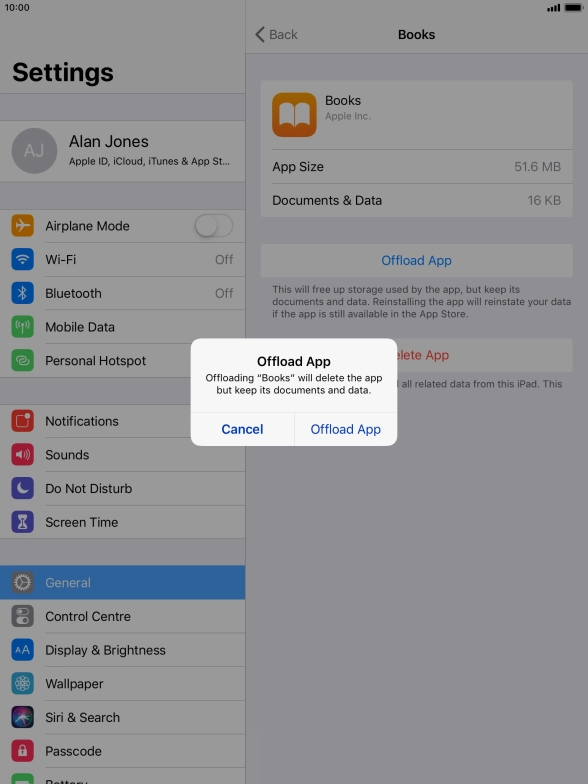 Press Offload App.