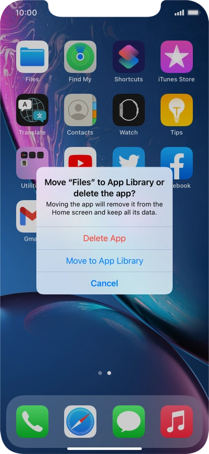 Press Delete App.