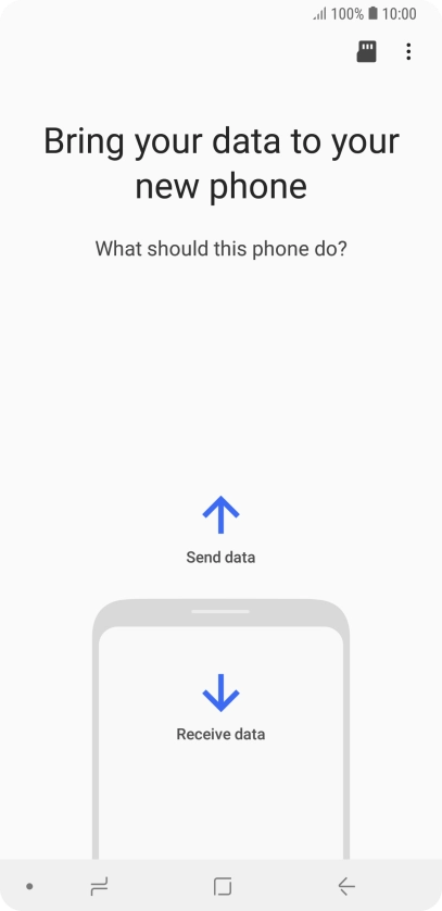 Press Receive data.