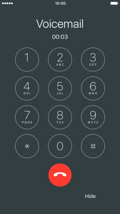 Press the end call icon to end the call.