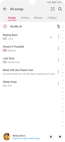 Press the required category and go to the required audio file. Press the required category and go to the required audio file.