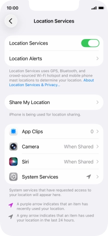 Press the required app. Press the required app.
