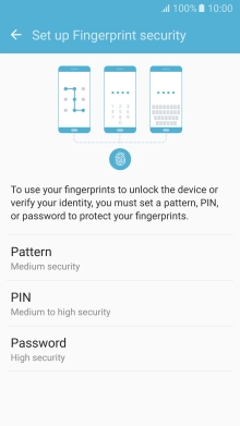 Press the required phone lock code and follow the instructions on the screen to create the selected phone lock code. Press the required phone lock code and follow the instructions on the screen to create the selected phone lock code.