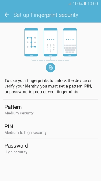 Press the required phone lock code and follow the instructions on the screen to create the selected phone lock code. Press the required phone lock code and follow the instructions on the screen to create the selected phone lock code.