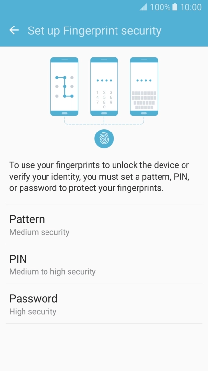 Press the required phone lock code and follow the instructions on the screen to create the selected phone lock code. Press the required phone lock code and follow the instructions on the screen to create the selected phone lock code.