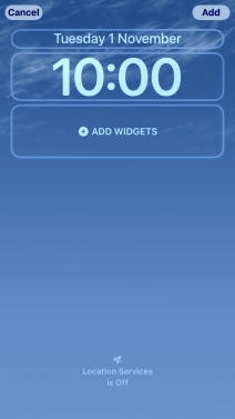 To customise the way the lock screen date is displayed, press the date widget and follow the instructions on the screen to select the required widget display mode.