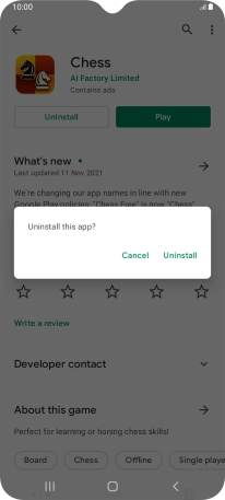 Press Uninstall.