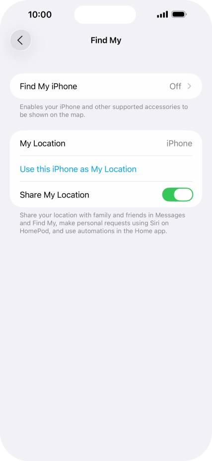 Press Find My iPhone.