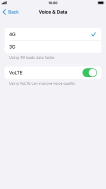 To turn on use of 4G primarily, press 4G.