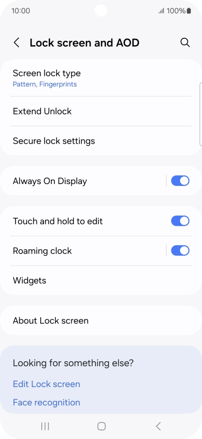 Press Screen lock type and key in the additional phone lock code you created earlier.