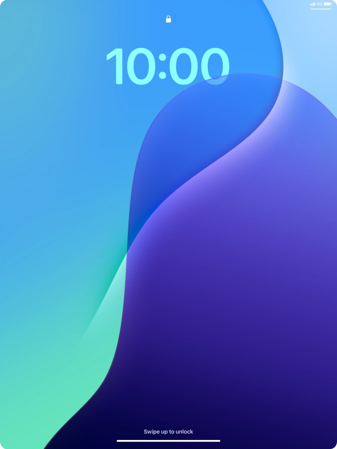 Slide your finger upwards starting from the bottom of the screen.