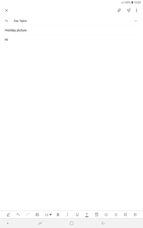 Press the attachment icon. Press the attachment icon.