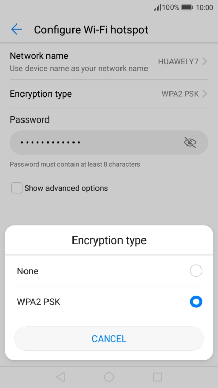 Press WPA2 PSK.