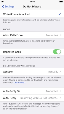 Press Allow Calls From.