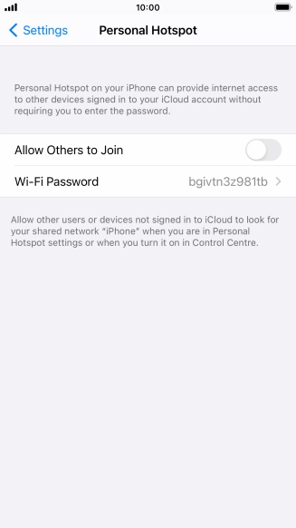 Press Wi-Fi Password and key in the required password.
