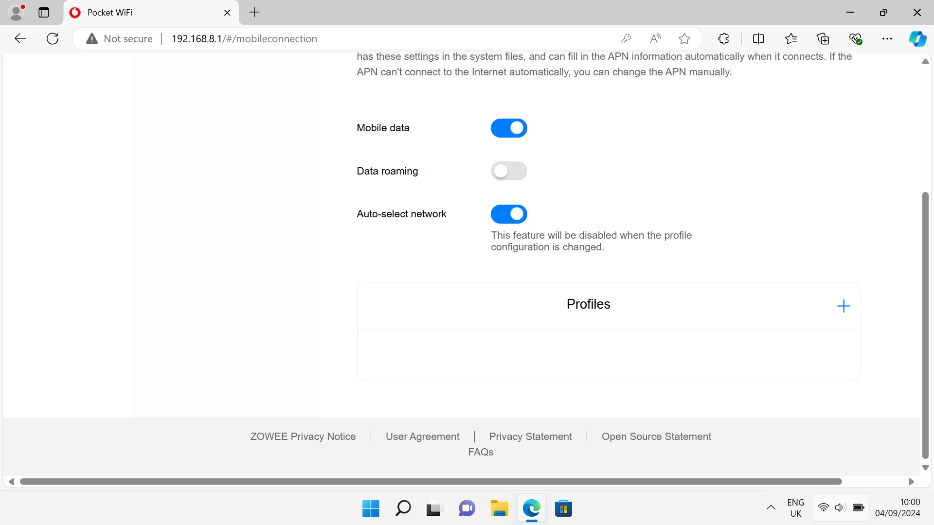 Click the add icon.