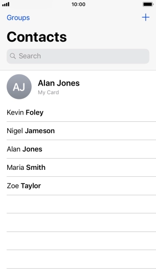 Press the new contact icon.