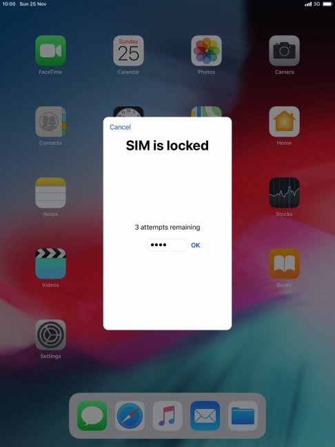 If your SIM is locked, key in your PIN and press OK. If your SIM is locked, key in your PIN and press OK.