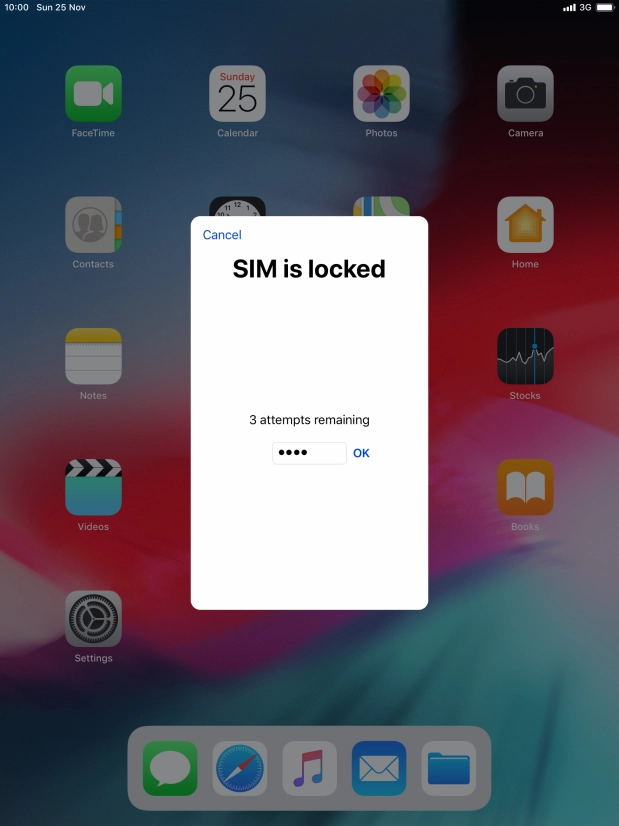 If your SIM is locked, key in your PIN and press OK. If your SIM is locked, key in your PIN and press OK.