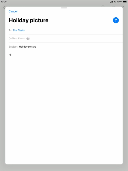 Press and hold the text input field until a pop-up menu is displayed.