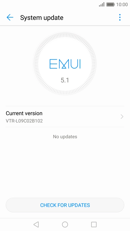 Press CHECK FOR UPDATES. If a new software version is available, it's displayed. Follow the instructions on the screen to update the phone software.