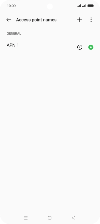 Press the new data connection icon.
