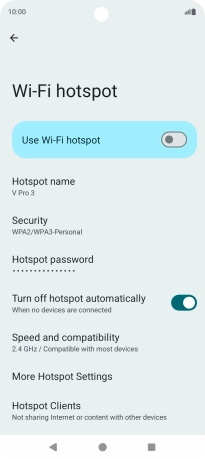 Press Hotspot name. Press Hotspot name.