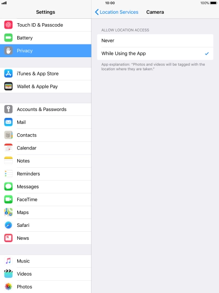 Press the required setting to turn the function on or off. Press the required setting to turn the function on or off.