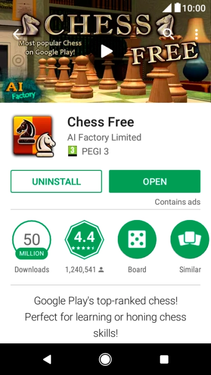 Press UNINSTALL.