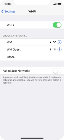 Press the required Wi-Fi network and key in the password for the Wi-Fi network. Press the required Wi-Fi network and key in the password for the Wi-Fi network.
