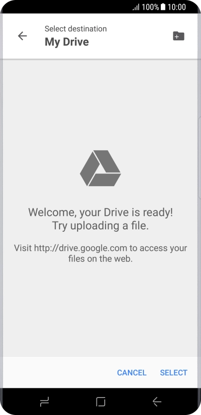 To create a new folder, press the new folder icon and follow the instructions on the screen to create a new folder.