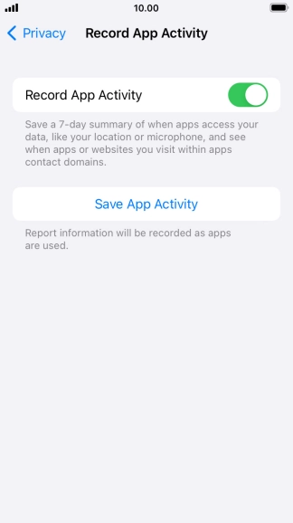 Press Save App Activity.