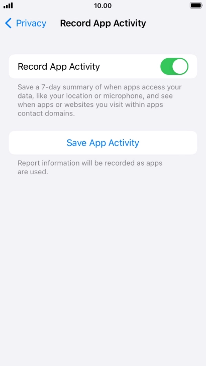 Press Save App Activity.