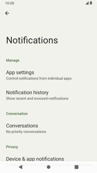Press App settings.